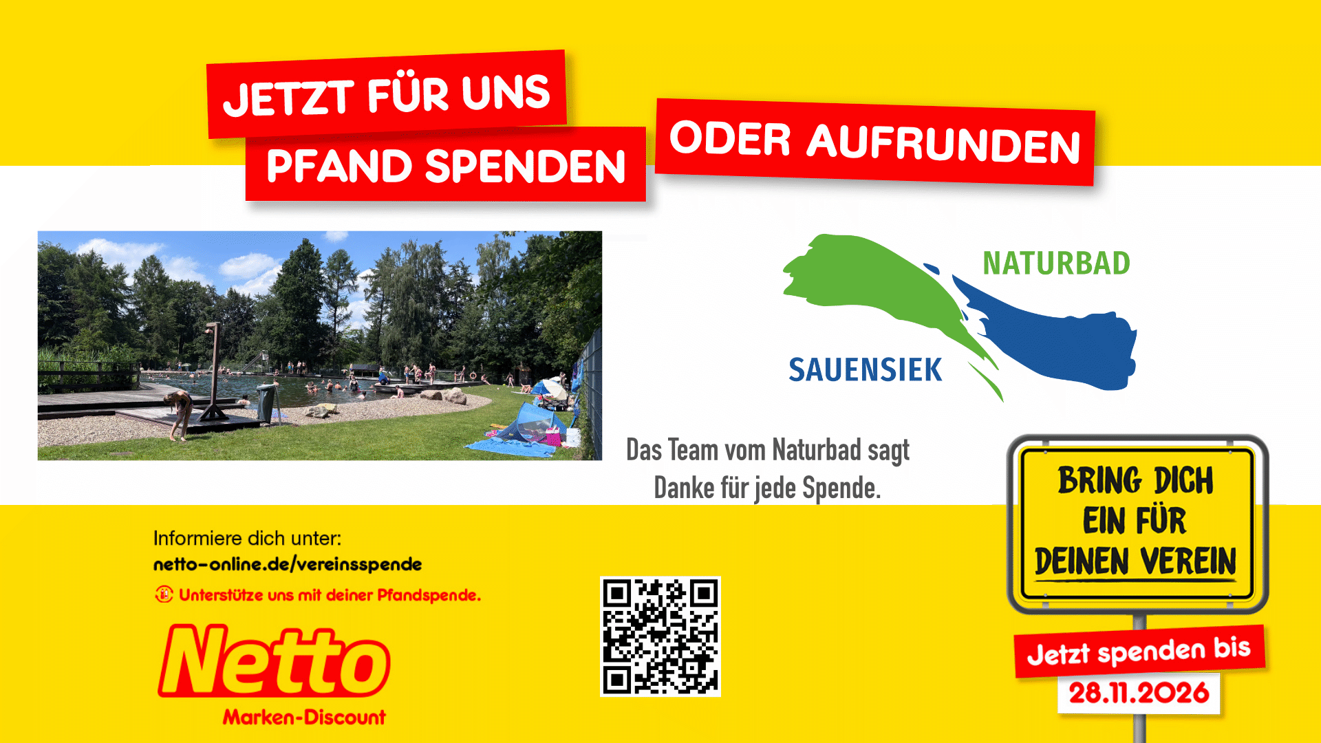 Naturbad Sauensiek Netto Spendenaktion